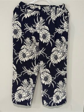 Prada Navy and White Floral Shorts